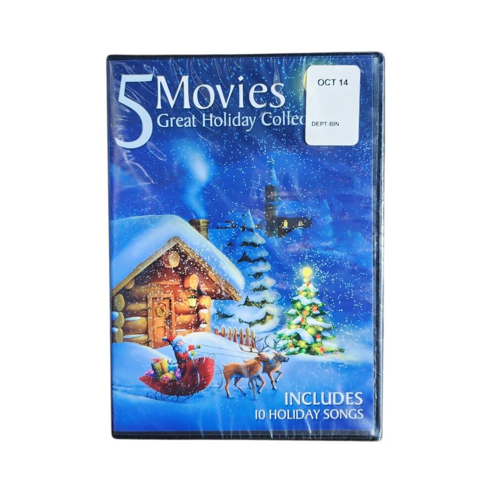 5 Movies Great Holiday Collection DVD Christmas Includes 10 Songs New Sealed